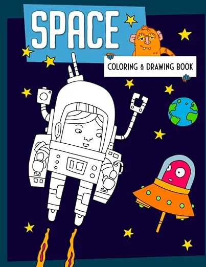 Cover of Space Colouring & Drawing Book
